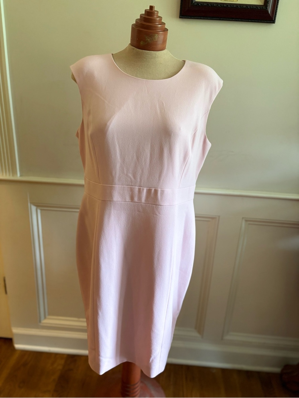 Kasper Classic Sleeveless Sheath Dress in Light Pink